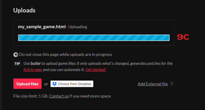 Error uploading a compiled HTML to itch.io - ChoiceScript Help - Choice of  Games Forum